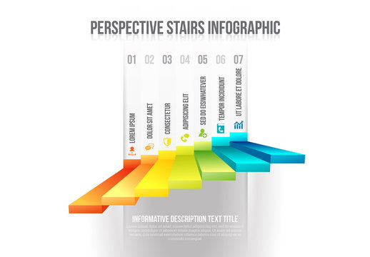 Perspective Stairs Infographic