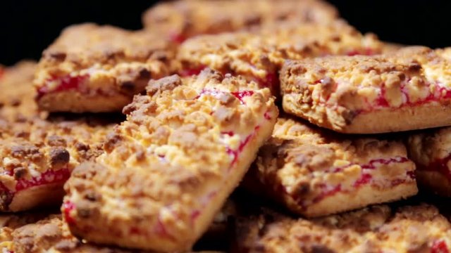 biscuits with strawberry jam