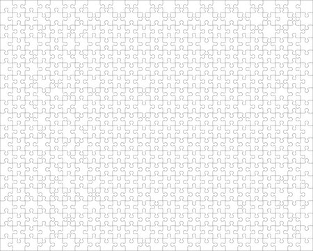 500 Puzzle Pieces V2 Vector Template
