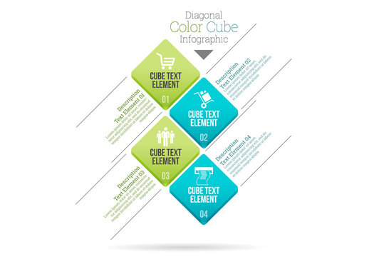Off-Axis Diagonal Tile Infographic