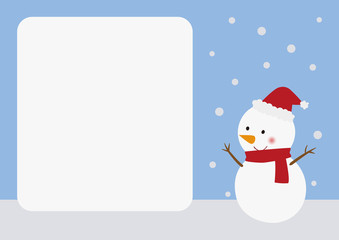 クリスマス　雪だるま　フレーム