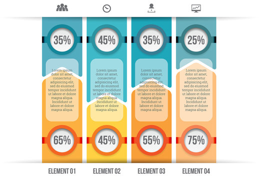 Positive Negative Bar Graph Infographic