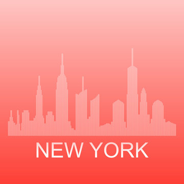 Technology image of New York. The concept vector illustration eps10. Abstract background.