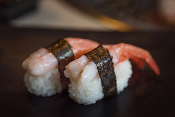 Japan shrimp sushi