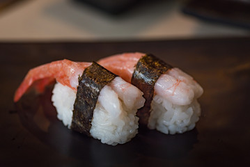 Japan shrimp sushi