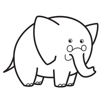 Illustration of clever kind elephant