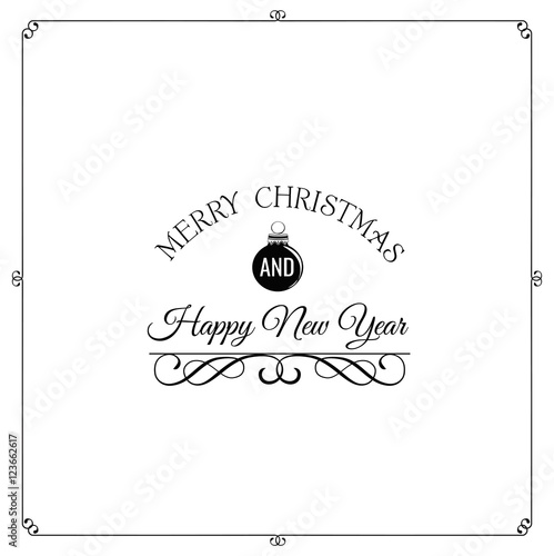 &quot;Merry Christmas, and Happy New Year Card Vector Art&quot; Stockfotos und