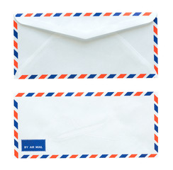 thailand white envelope on wood background