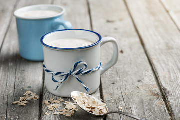 Muesli yogurt with oatmeal