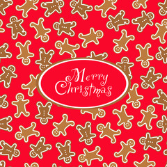Seamless background pastry cake on merry christmas