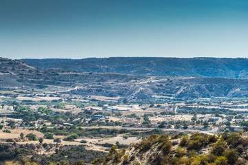 Вид на горную гряду , Кипр.