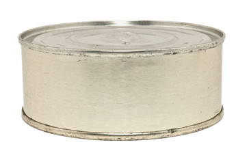 Rusty can, isolated on white background