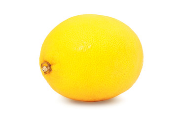Yellow lemon, isolated on white background