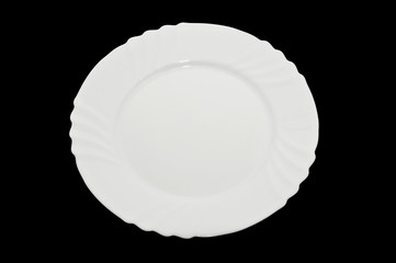 Plate. Isolated on black background