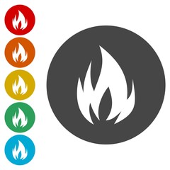 Fire flame sign icon. Fire symbol. Stop fire