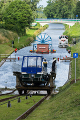 Fototapeta na wymiar Canal inclined plane at Elbląg Canal