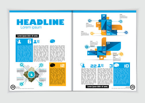 Layout magazine, vector 