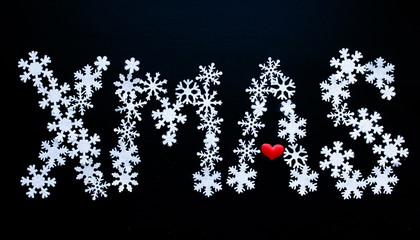 Christmas snow snowflake background