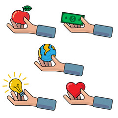 Concept illustration with hands