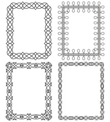4 rectangular geometric frames