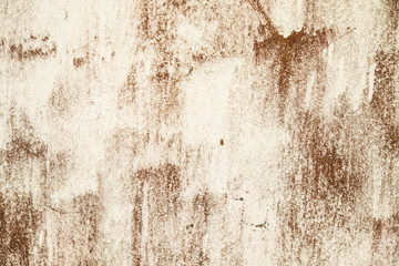 Ржавая металлическая поверхность. Старая железная стена белая краска