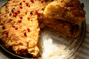 Homemade Organic Apple Pie Dessert Ready to Eat