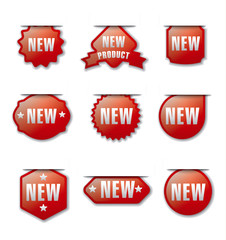 glossy new advertising badges