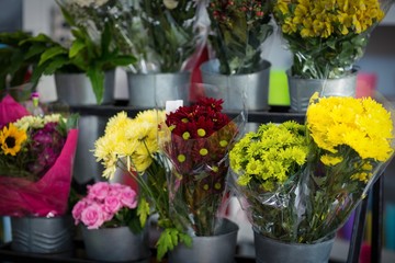 Bloemenboeket in bloemistwinkel