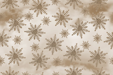 Gold Snowflake Pattern Repeat Background