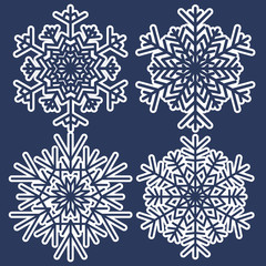 Decorative abstract snowflake. Vector illustration