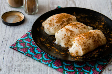 Turkish Dessert Tavuk Gogsu / Chicken Breast Milk Pudding.