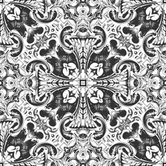 Vector seamless pattern with art ornament for design