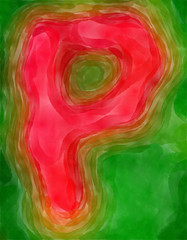 The letter P.