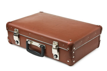 old suitcase isolated