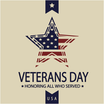 Veterans day card . vector illustration.