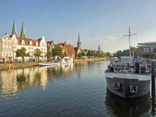 Obraz premium Skyline von Lübeck, Deutschland