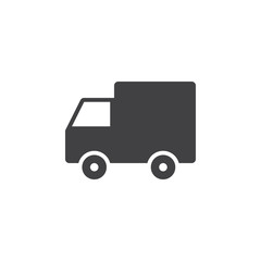 Shipping symbol. Truck icon vector, solid logo illustration, pictogram isolated on white