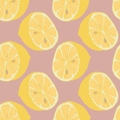 Lemon half slices pattern.
