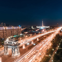 Fototapeta na wymiar Triumphal Arch, Victory Park in Moscow
