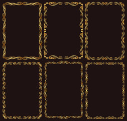 set of golden frames
