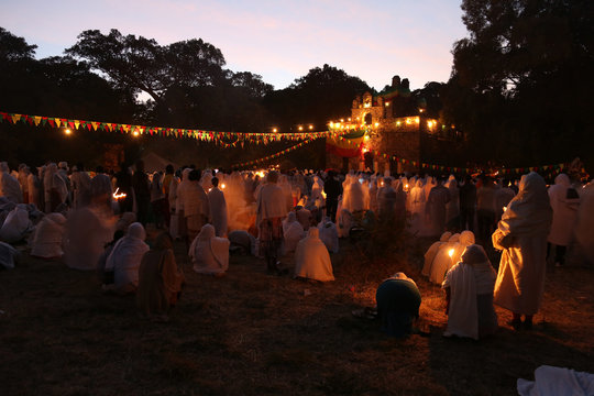 Timkat festival in Gondar, Ethiopia