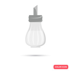 Color flat sugar bowl icon. Flat design