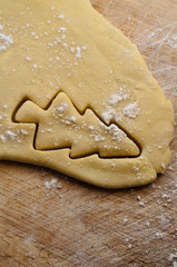 Christmas Tree Cut Out in Pastry