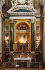 Main altar of baroque church Santa Maria della Vita