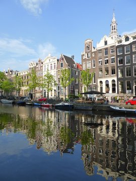 Canal à Amsterdam (Pays-Bas)