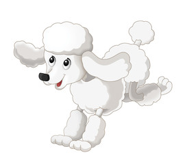 Cartoon happy dog - animal - isolated - illustration for children
