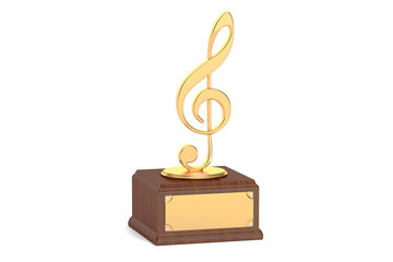 Music award concept. 3D rendering