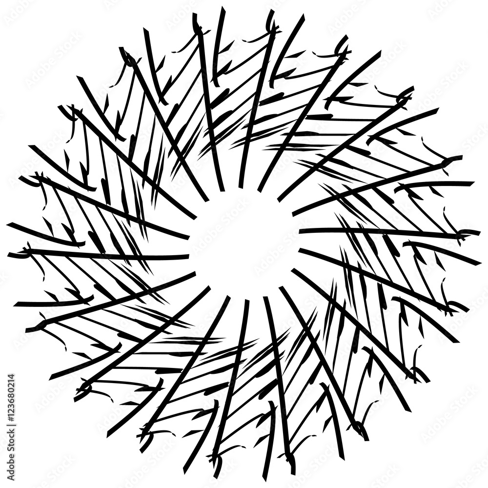 Poster geometric circle element. circular graphic with geometric lines.