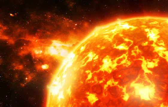 The sun- Elements of this image furnished by NASA