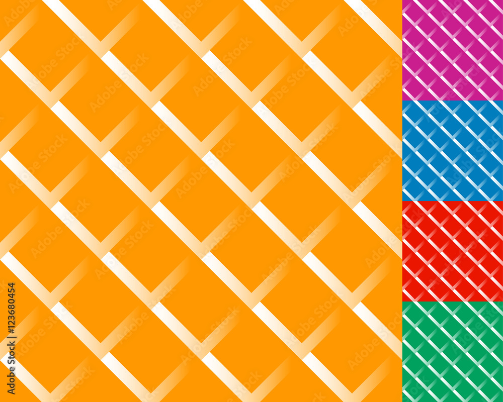 Poster Cellular grid, mesh pattern with shade. Interlaced overlapping l